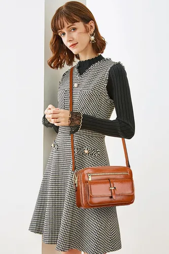 Vista 7 de Over Earth Leather Crossbody Purses Messenger Bag for Women with Double Main Pockets
