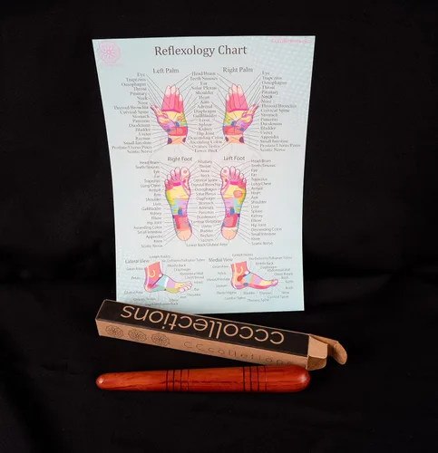 Vista 2 de CCcollections Herramientas de masaje de terapia de madera, herramienta de palo de madera de reflexología, equipo tradicional para aliviar el dolor