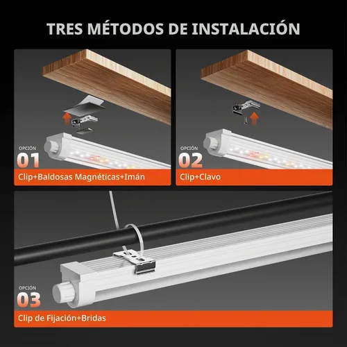 Vista 5 de Spider Farmer Luces LED de cultivo de 1 pie para plantas de interior, espectro completo (3000 K+5000 K+660 nm), 40 W