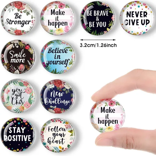 Vista 3 de Weewooday - 10 imanes de nevera inspiradores a granel, imanes decorativos para refrigerador, lindos accesorios de casillero, cita motivacional