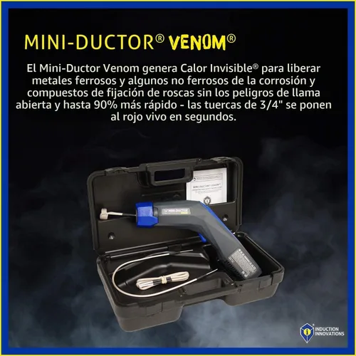 Vista 2 de Induction Innovations Mini Ductor Venom Heater, 3 bobinas, estuche de transporte
