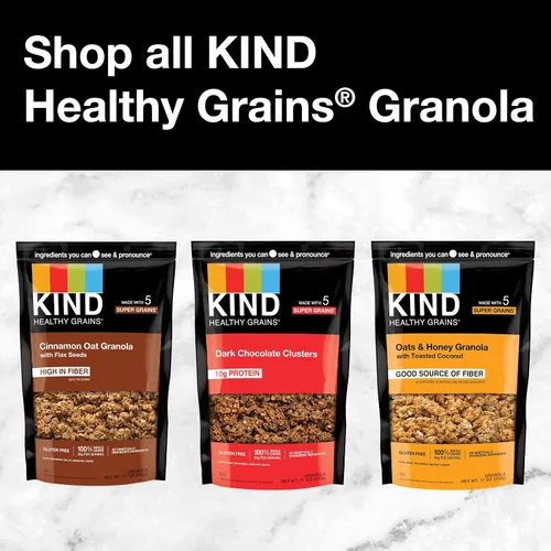 Vista 8 de Kind - Clusters de granos Saludables; crema de cacahuate; granola de granos integrales.
