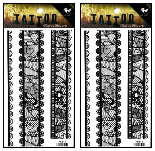 Vista 10 de Tatuajes 2 hojas azul rosa serpiente dragón calavera ala temporal tatuajes arte corporal pegatinas falsas impermeables extraíbles
