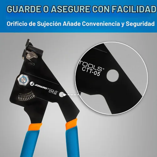 Vista 6 de Jonard Tools CTT-05 Deltec® Herramienta de tensado y corte de correas de sujeción de cables, capacidad de ancho de correa de 0.183 a 0.500 pulgadas