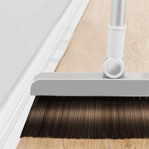 Vista 6 de Juego de escoba con recogedor Limpieza del hogar Escoba de acero inoxidable Recogedor Combinación antiadherente Artefactos de barrido de pelo