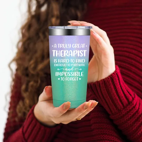 Vista 4 de Grifarny Regalos para terapeutas, salud mental, regalos para fisioterapeutas, regalos para mujeres, Navidad, regalo de terapia para terapeutas, vaso
