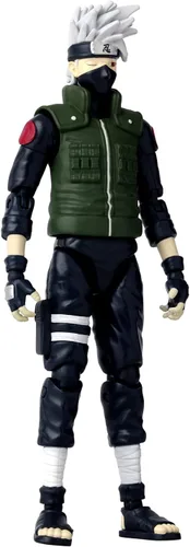 Vista 9 de Anime Heroes Naruto Figura de acción de Hatake Kakashi Cuarta Gran Guerra Ninja Figura de Hatake de 6.7 in con manos y accesorios adicionales