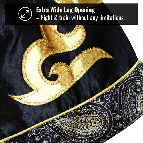 Vista 5 de Pantalones cortos clásicos de Muay Thai para hombres y mujeres, boxeo, kickboxing, alto grado, artes marciales mixtas, ropa de entrenamiento