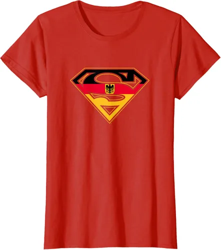 Vista 24 de Superman Camiseta German Shield, Azul / Patchwork, S Rojo
