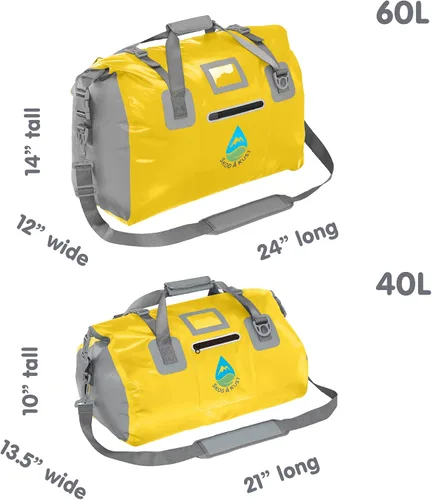 Vista 2 de Skog Å Kust DuffelSak Bolsa impermeable 40L amarillo