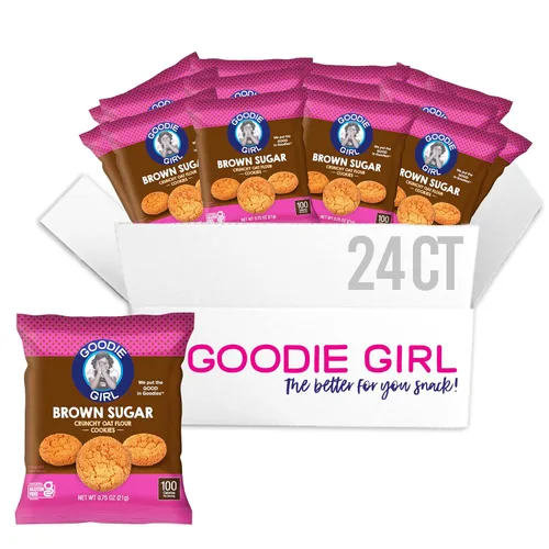 Vista 9 de Goodie Girl - Mini galletas de azúcar morena, galletas sin gluten para niños, paquetes de 100 calorías, sin maní, envueltas individualmente