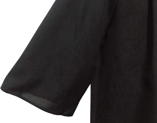 Vista 6 de Bata de coro negra para adultos, acabado mate, para coro, clérigo, religioso