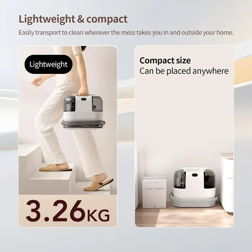 Vista 13 de PUREBEAR 18Kpa Portable HandHeld Carpet Cleaner Machine With Shampooer