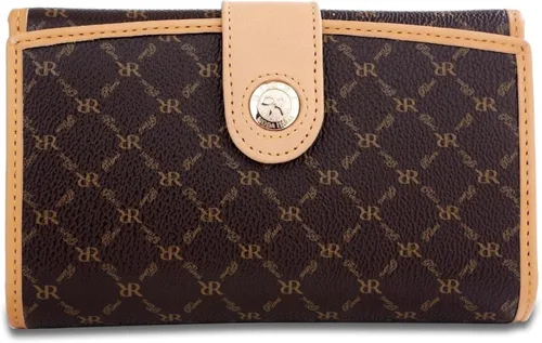 Vista 3 de Signature - Cartera con botones multiplegables, color marrón