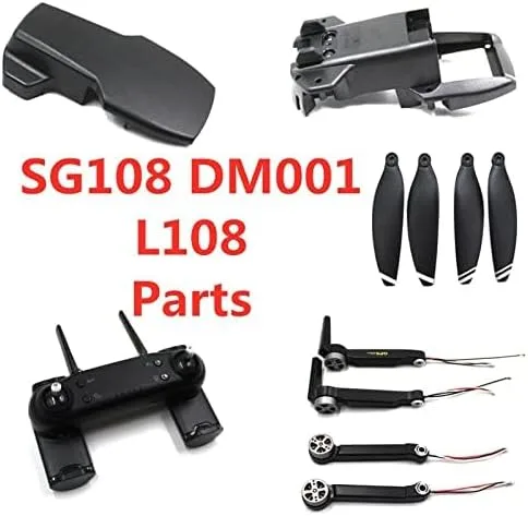 Vista 2 de SG -108 SG108 DM001 L108 RC Drone Repuestos Brazo Blade Control Remoto Línea de Carga Shell (Color : 1pcs Front B Arm)