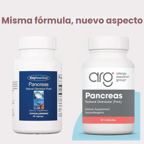 Vista 7 de ARG Pancreas Natural Glandular 425 mg Cerdo, 60 Cápsulas