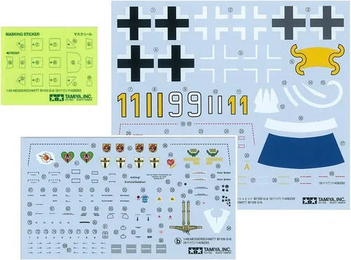 Vista 10 de Tamiya 61117 1/48 Messerschmitt BF 109 G-6 Kit de avión modelo de plástico