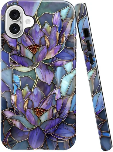 Vista 32 de Funda TnXee Compatible con iPhone 11, Funda Híbrida de 2 Capas de Prevención de Caídas con Arte Floral Colorido para Niñas y Niños