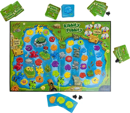 Vista 2 de Ribbity Flibbity, The Lily Pad Leaping, Fly Feasting Game, divertido juego de mesa con temática de rana