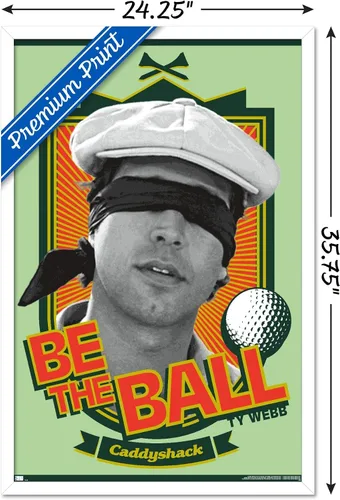 Vista 65 de Trends International Caddyshack - Póster de pared Be the Ball, 14.725 x 22.375 pulgadas, versión enmarcada de madera de granero