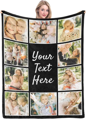 Vista 23 de Mantas personalizadas para niños con camiones, mantas con nombre personalizado para niños, niñas, familia, bebés, regalos personalizados