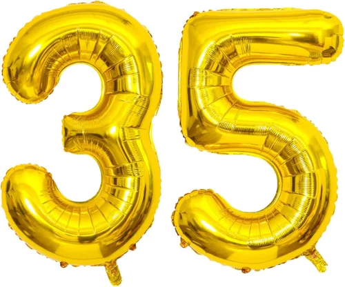 Vista 17 de Globo dorado grande de 40 pulgadas con letras del alfabeto de Mylar de aluminio de helio, globos de número grande para cumpleaños, aniversario