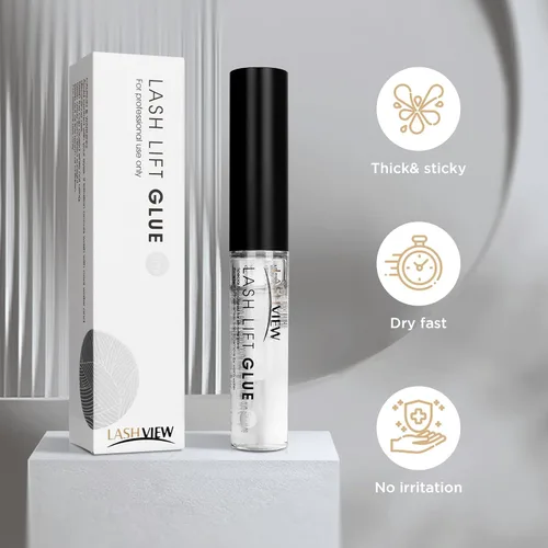 Vista 6 de LASHVIEW Pegamento para levantar pestañas, 2 unidades, adhesivo permanente para pestañas, sin irritación e inodoro, 0.2 fl oz*2