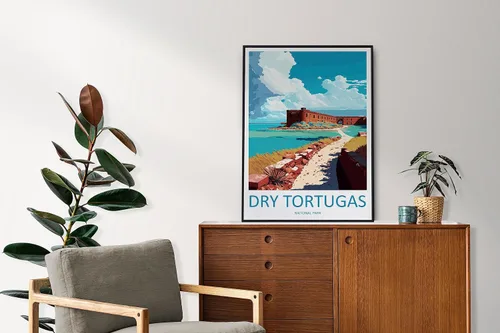 Vista 3 de Dry Tortugas National Park Travel Print Wall Art Dry Tortugas National Park Wall Hanging Home Décor Dry Tortugas National Park Art #2