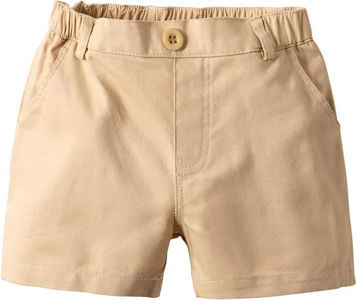 Vista 4 de Conjunto de pantalones cortos para bebés y niños, camiseta de manga corta, pantalones con tirantes y corbatín, 4 piezas