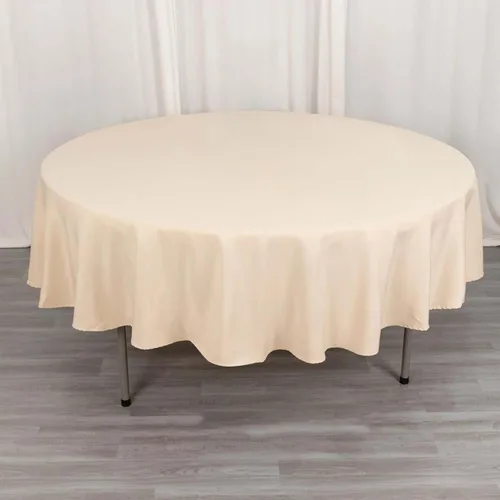 Vista 32 de Efavormart - Mantel redondo de poliéster de 90 pulgadas sin costuras de calidad comercial para banquetes de boda, restaurante