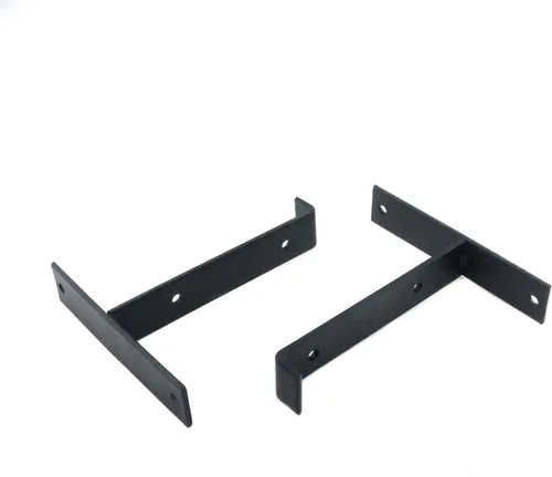 Vista 6 de Coshar 4 soportes de estante de 6 pulgadas para estante de hierro, soportes flotantes para estantes montados en la pared para cocina, baño