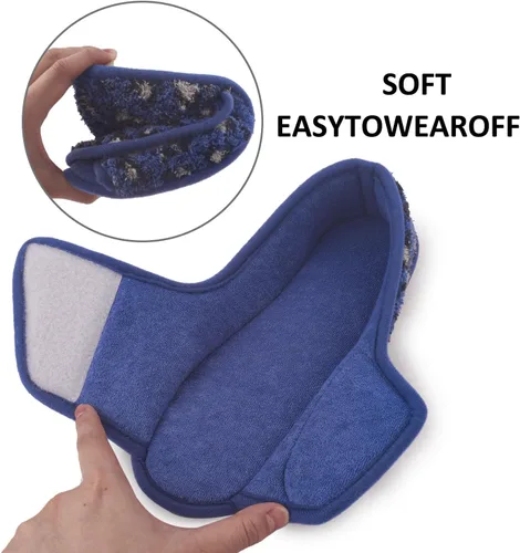Vista 35 de Git-up -Pantuflas para mujer con diabetes/artritis/edema, cierre ajustable, espuma viscoelástica, punta abierta, extra ancha