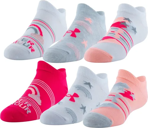 Vista 45 de Under Armour Calcetines ligeros invisibles Essential 2.0 para niños (paquete de 6)