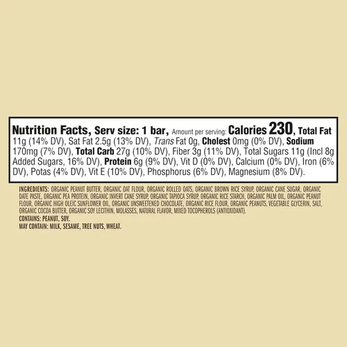 Vista 2 de CLIF - Barra de mantequilla de nuez – Barras energéticas rellenas de chispas de chocolate y mantequilla de maní – Sin OMG – Orgánico USDA – A base