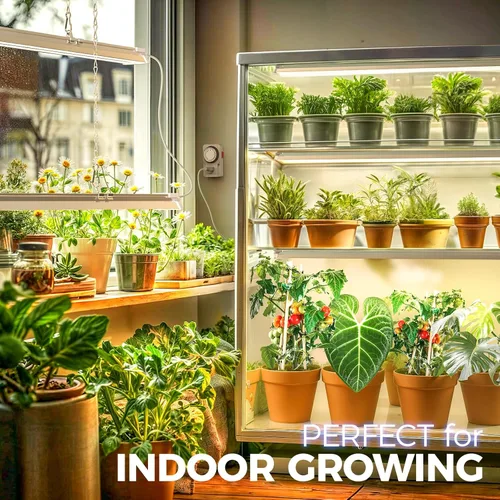 Vista 8 de Barrina TX-S60 Luz de crecimiento de 4 pies para plantas de interior, 240W (4 x 60W, equivalente a 1680W), alto PPFD, espectro completo con LEDs