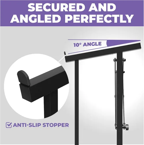 Vista 3 de Liquid Stands Soporte mezclador de audio portátil – Sintonizador mezclador de música plegable y ajustable en ángulo, soporte MPC para máquinas