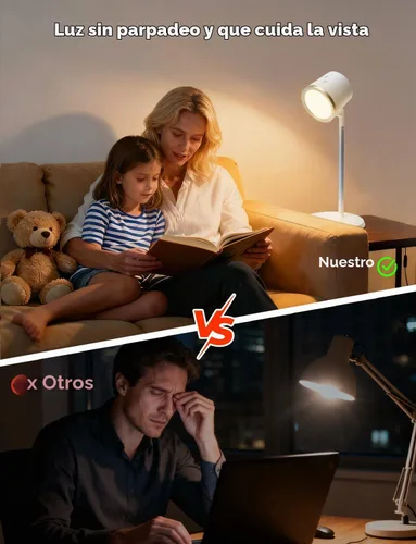 Vista 5 de Lámpara de escritorio LED recargable, luz LED magnética de montaje en pared, lámpara de lectura inalámbrica regulable con brillo ajustable y 3 modos