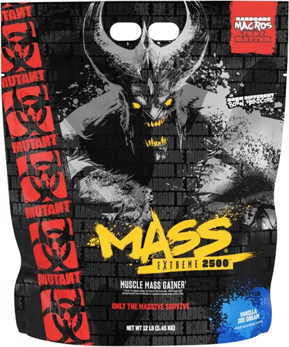 Vista 18 de Mutant Mass Proteína en polvo de ganancia de masa de peso, proteína en polvo alta en calorías para ganancia de masa, galletas y crema, 5 libras