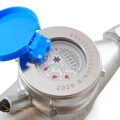 Vista 2 de Medidor de agua de 1.5" - Acero inoxidable, salida de pulsos, NSF 61, NTEP