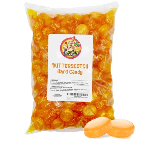 Vista 8 de Caramelos duros de caramelo, discos envueltos individualmente, 1 libra, paquete de 1