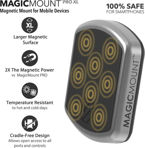 Vista 2 de Scosche MPTFM MagicMount Pro - Soporte magnético para teléfono de automóvil, soporte magnético fuerte para iPhone y Android, soporte magnético