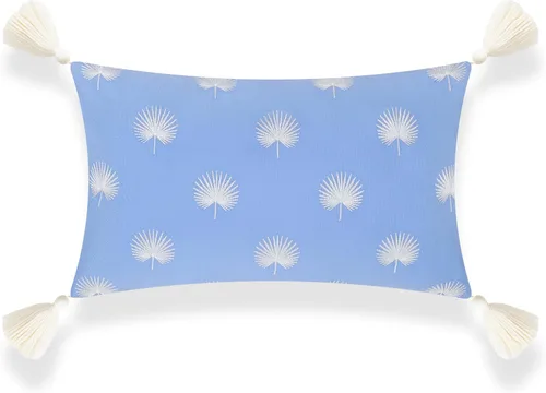 Vista 6 de Hofdeco Premium Funda de almohada lumbar para interiores y exteriores, solo para patio, 12 x 20 pulgadas, repelente al agua para patio trasero