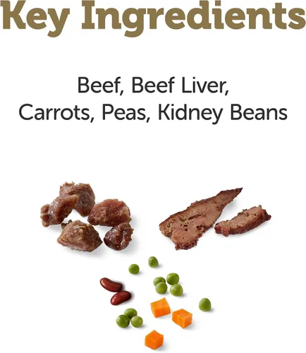 Vista 3 de Applaws Taste Toppers, adorno de comida para perros sin granos, ingrediente limitado, estofado de carne con zanahorias, guisantes y frijoles