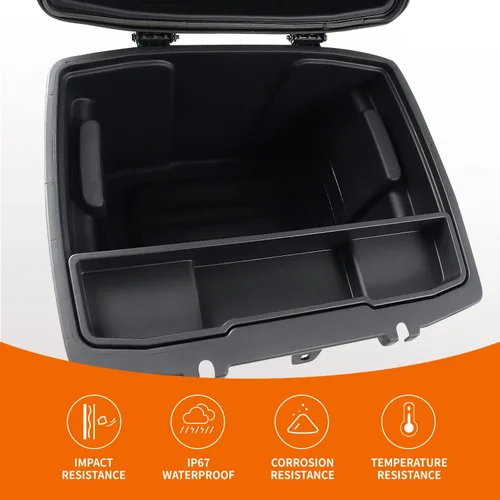 Vista 5 de Caja de carga trasera extraíble compatible con Can Am Defender HD5/HD8/HD10/Commander de doble capa para maletero, caja de almacenamiento de carga
