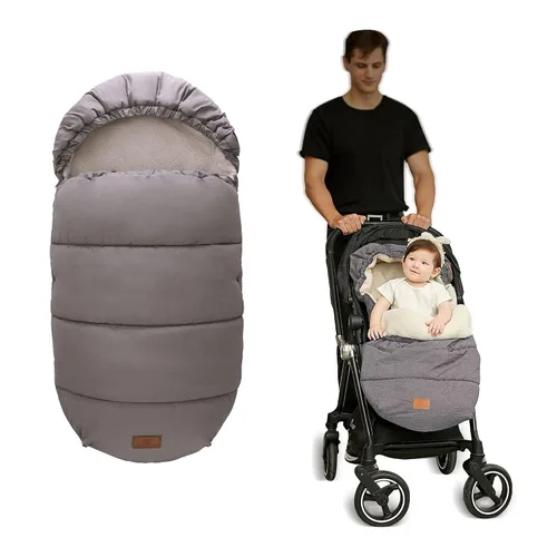 Vista 12 de LAT - Saco de dormir para bebé, cálido, universal, saco de dormir para cochecito para clima frío, saco impermeable para niños pequeños
