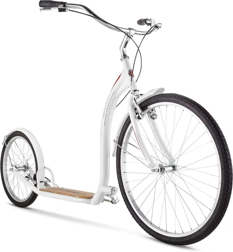 Vista 10 de Schwinn - Patinete Shuffle para adultos con rueda delantera de 26 pulgadas, rueda trasera de 20 pulgadas, frenos lineales de aleación y marco