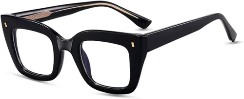 Vista 2 de Lentes de lectura de ojo de gato para mujer, estilo Oprah, luz azul funky flexible, para lectura de computadora