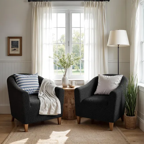 Vista 8 de PAULATO BY GA.I.CO. Funda elástica para sillón de 1 pieza, funda bielástica para silla de club, protector de muebles para sillón de bañera, lavable