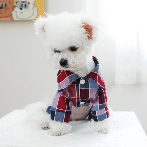 Vista 5 de Ropa de invierno para perros, overoles elegantes para mascotas para perros pequeños y medianos, lindo mono para cachorros, ropa clásica para perros