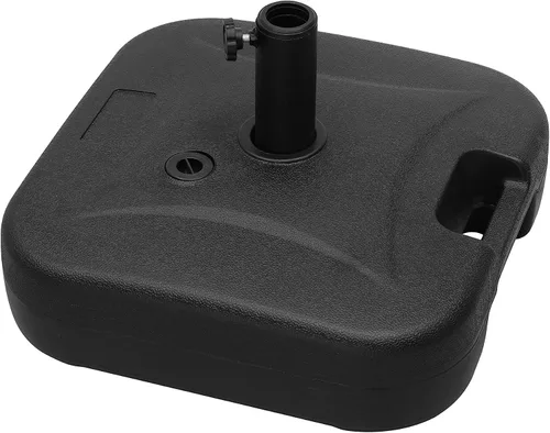 Vista 6 de LOKATSE HOME Base cuadrada de plástico rellenable para exteriores, para sombrilla de patio, color negro